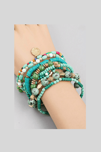 S.Y.K. Boutique bracelet O/S Turquoise Beaded Bracelet