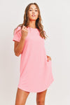 S.Y.K. Boutique Dress Neon Pink T-Shirt Dress