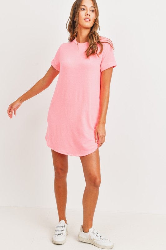 S.Y.K. Boutique Dress Neon Pink T-Shirt Dress