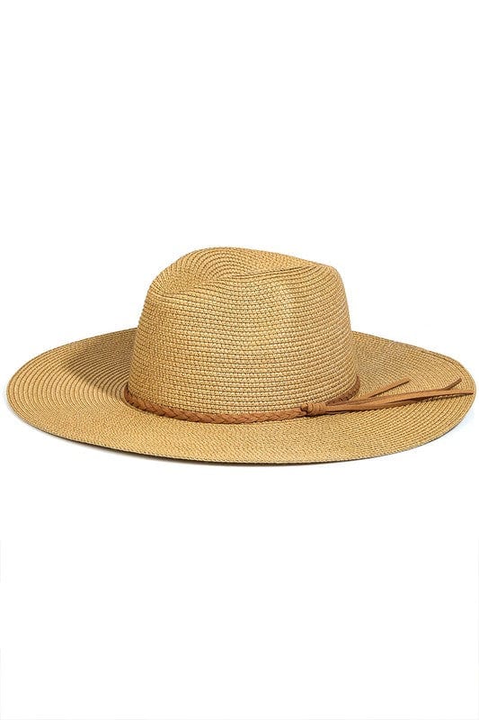 S.Y.K. Boutique Hat Braided Rope Tan Hate
