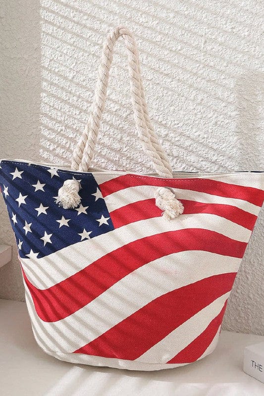 S.Y.K. Boutique Tote Bag 0/S / Red/White/Blue Independence Bag