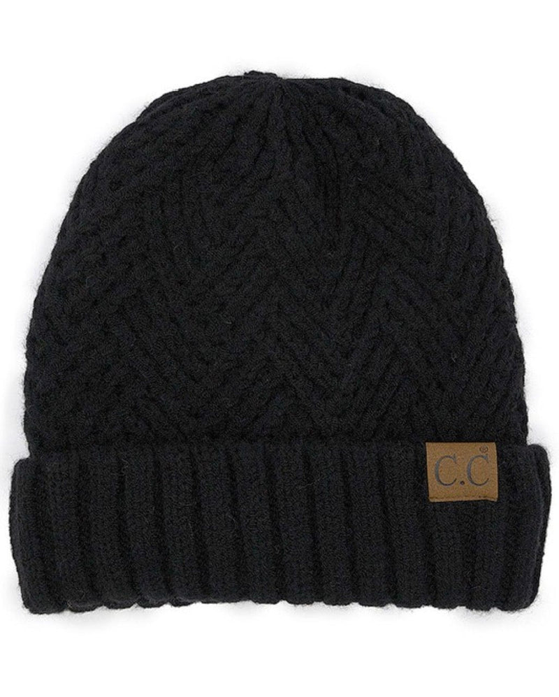 SYK Boutique Black Stay Warm Beanie