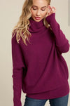 SYK Boutique Pretty In Plum Turtleneck Sweater