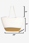 SYK Boutique White Tan Bag